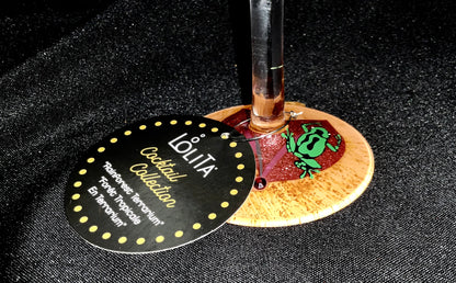 Lolita Cocktail Collection Artisan Hand-Painted Wine Glass Rainforest Terrarium Copa Goblet Style Cup Brand New in Original Package