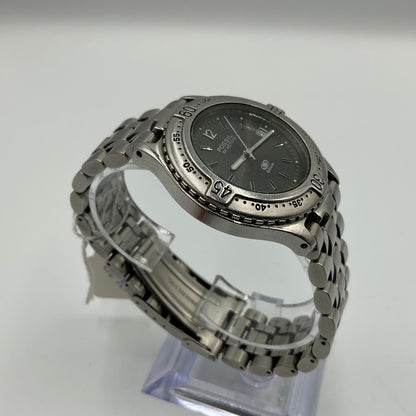 Fossil Blue AM-3198 Black/Silver Women's Watch New Battery