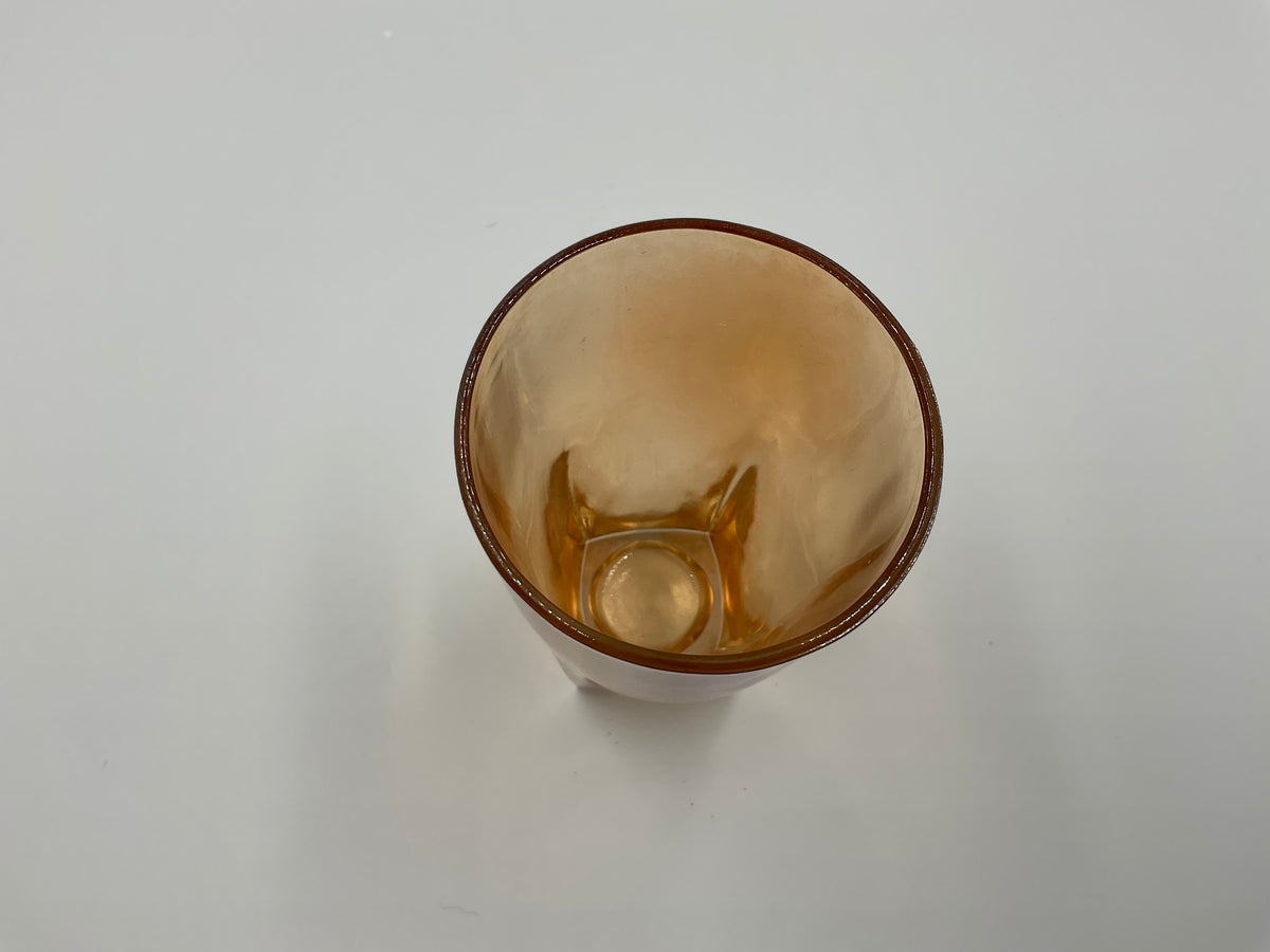 Vintage Jeannette Glass Company “Moderne” Marigold Carnival Glass Tumbler (3)