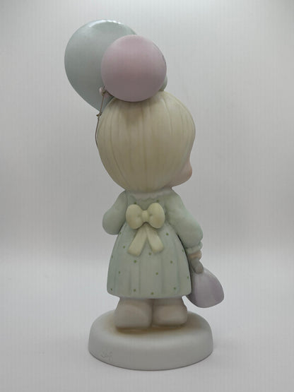Precious Moments Vintage 1987 You Are My Main Event Hand Painted Porcelain Collectible Figurine Original Box Mint