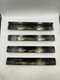Vintage Mahjong Tile Racks Fujian Lacquer Wares Set of 4 Hand Painted
