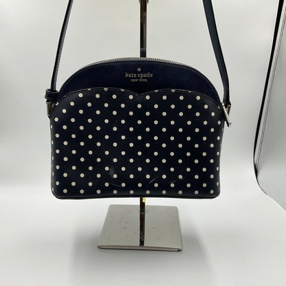Kate Spade Payton Dome Crossbody Navy Blue with White Dots