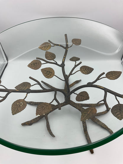 Kensington oversized glass bowl with twig and leaves base