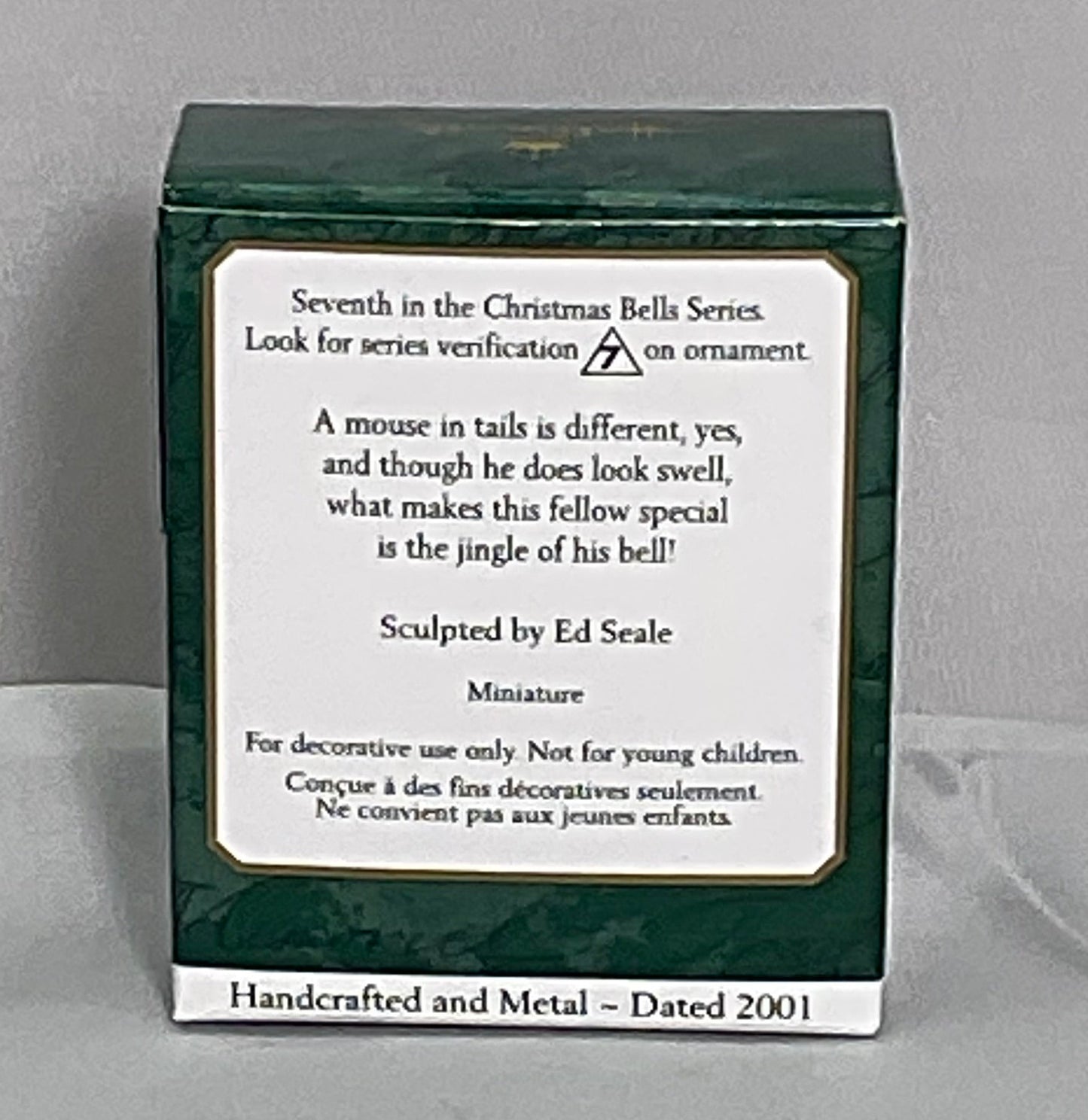 Hallmark Keepsake 2001 Christmas Bells #7 Miniature Ornament