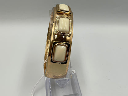 Gold Tone Bracelet with White Stones
