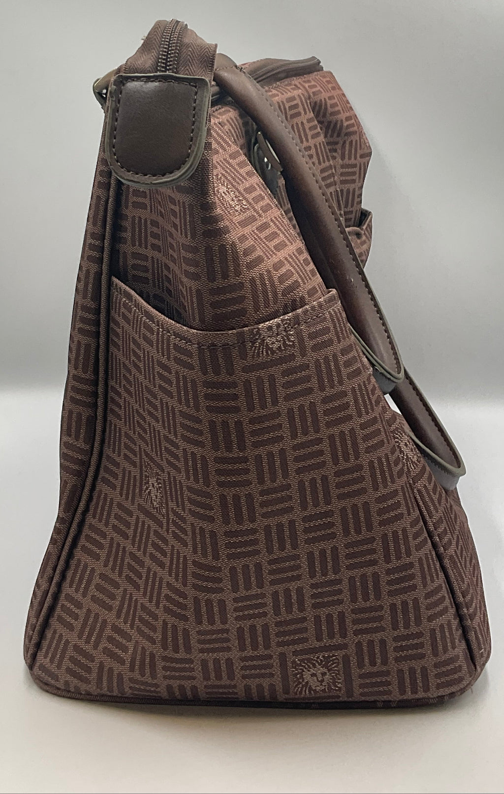 Anne Klein Iconic Lion Logo Print Tote Shoulder Travel Bag