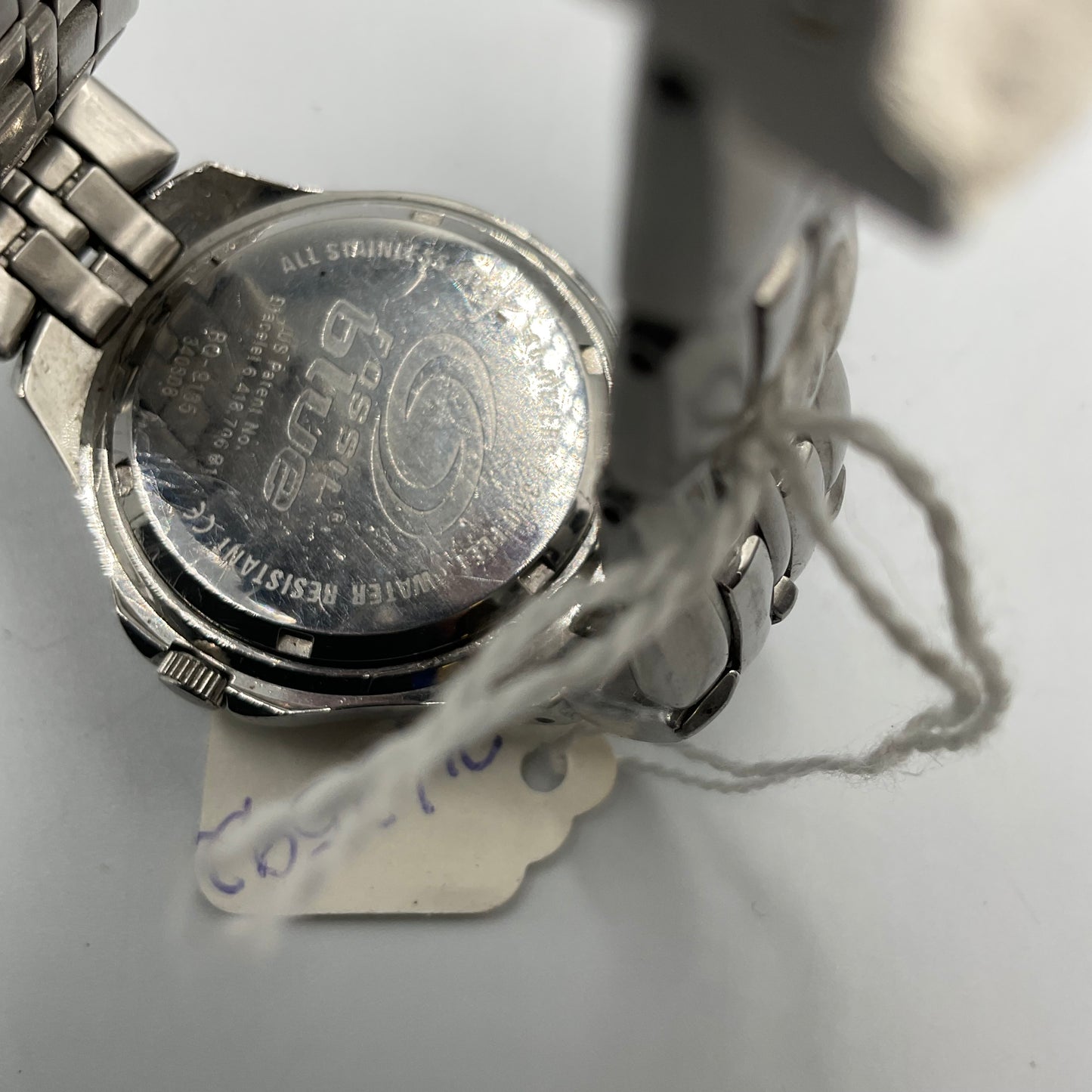 Fossil Blue Quartz BQ-9135 Black/Silver Men's Watch New Battery