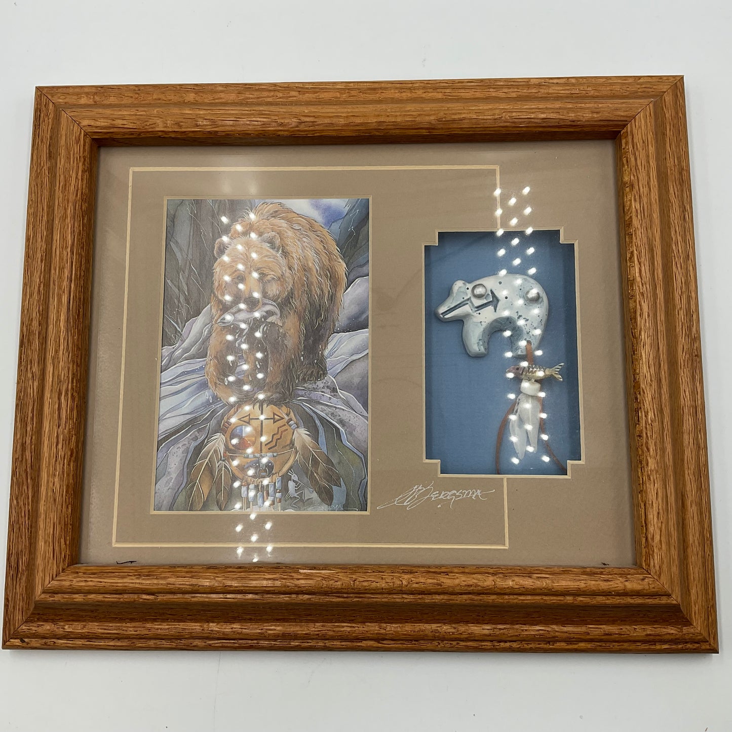 Bear Clan Framed Mixed Media Art Piece by Jody Bergsma