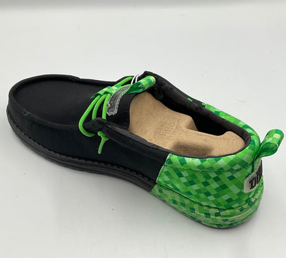 Hey Dude x Minecraft Wally Funk “Creeper” Slip-Ons Size 9