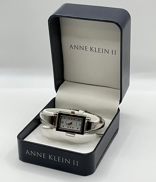 Anne Klein II Silvertone Watch Excellent Condition New Battery in Original Box