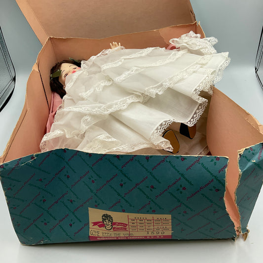Vintage Madame Alexander Gone With The Wind Scarlett O'Hara Doll with box and booklet