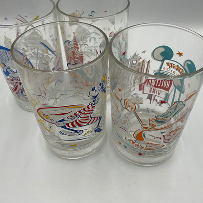 1996 McDonald’s Walt Disney World 25Th Anniversary Tumblers Set Of 4