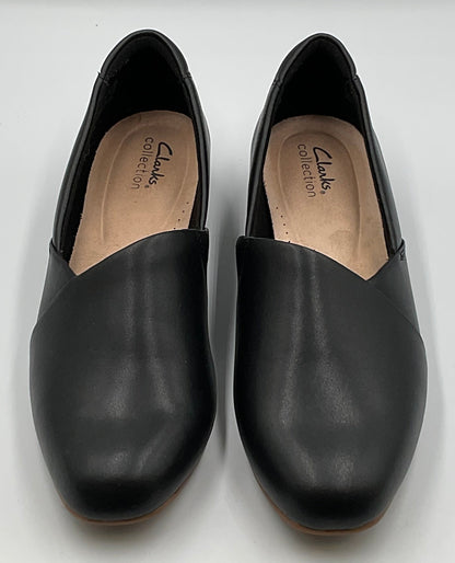 Clark’s Collection Juliet Palm Size 9 US Black Leather Cuir Noir Shoes