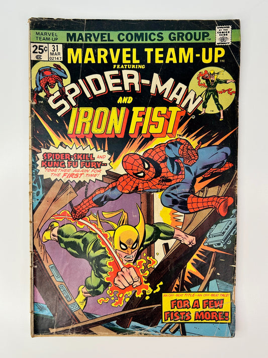 Marvel Team-Up Spider-Man and Iron Fist #31 Vintage 1975 Marvel Group Comic Book