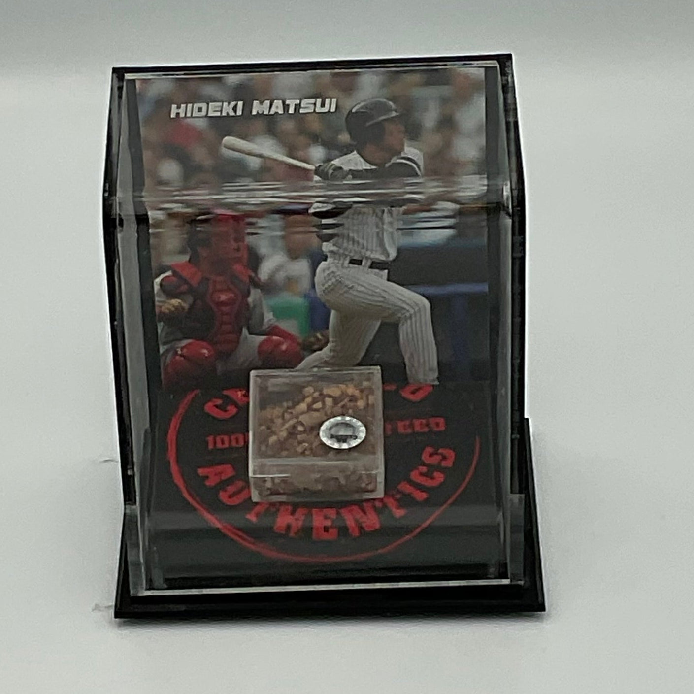 Hideki Matsui Certified Authentics Mounted Memories Game Used Infield Dirt