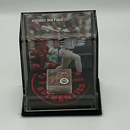Hideki Matsui Certified Authentics Mounted Memories Game Used Infield Dirt