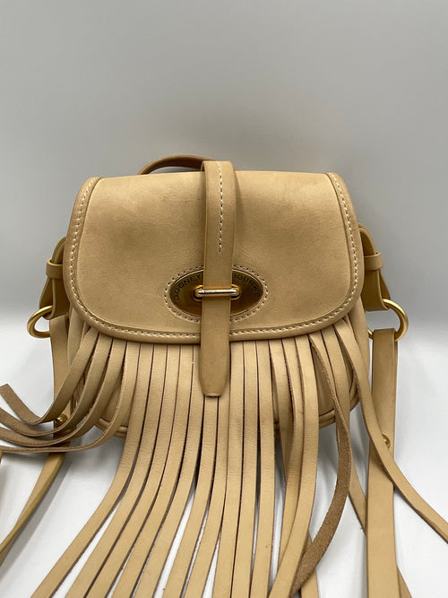 Dooney & Bourke Lulu Fiona Leather Fringe Crossbody Saddle Bag