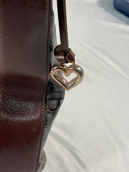 Brighton Shoulder Bag - Dark Brown - Metal Accents