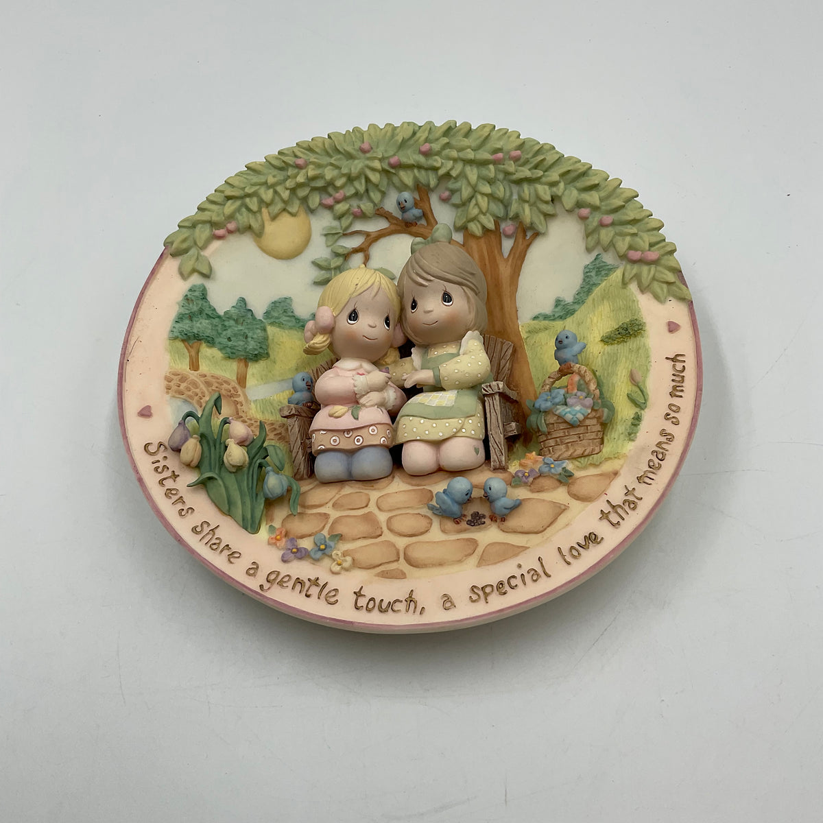 Precious Moments “Gentle Touch- Sister’s Are Forever” 3D Sculpted Collector’s Plate