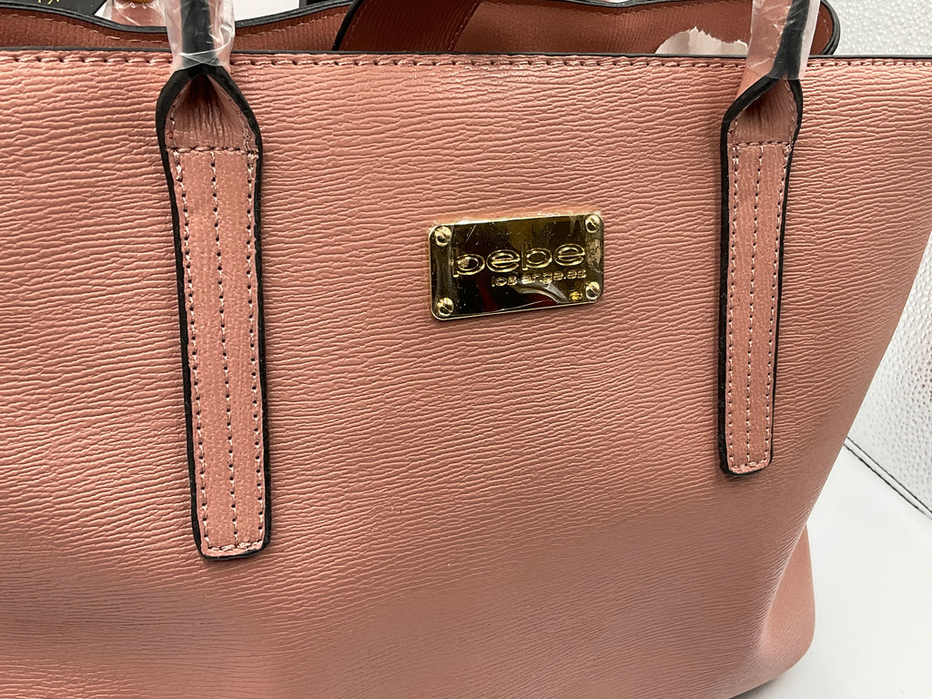 Bebe Sakura Women's Rose Gold Pink Satchel Handbag Purse Tote NWT