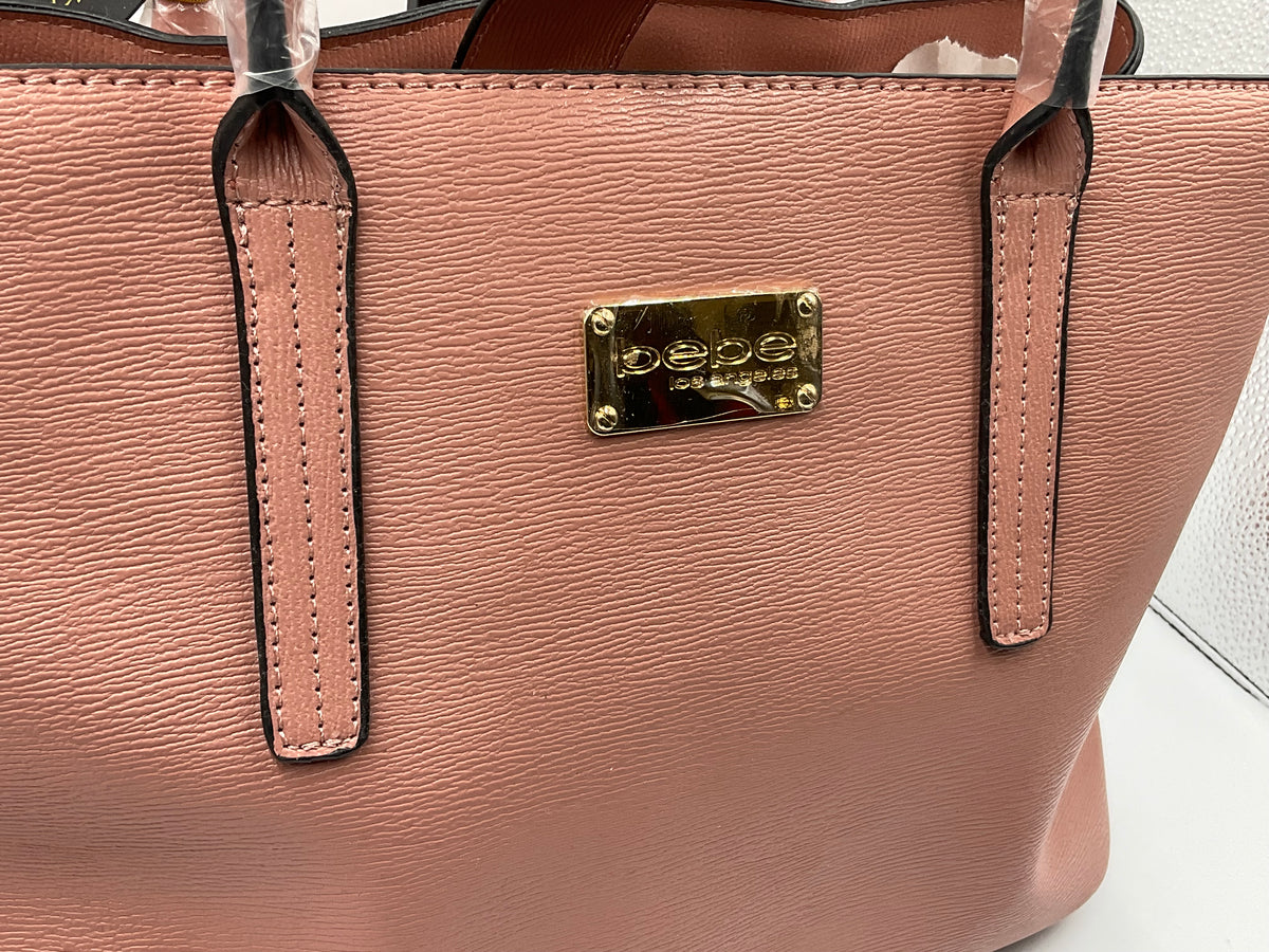 Bebe Sakura Women's Rose Gold Pink Satchel Handbag Purse Tote NWT
