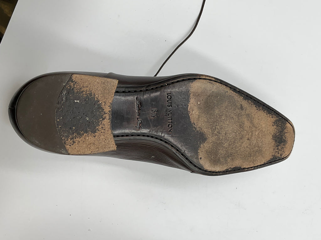 Louis Vuitton Men's Epi Leather Lace Up Dress Shoes Size 7.5 US 6.5 UK