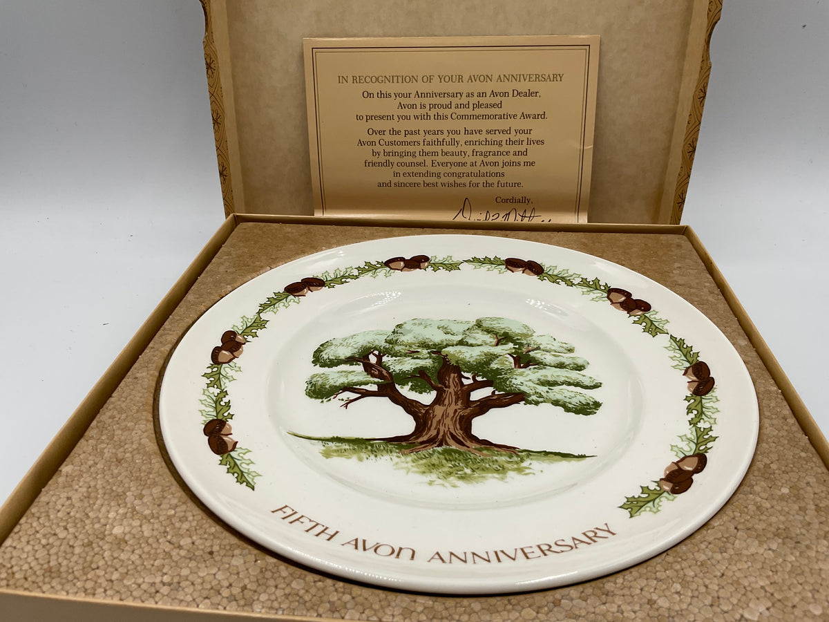 Avon Vintage Fifth Avon Anniversary Collector Plate