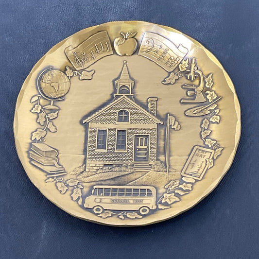 Wendell August Forge "School Days" Solid Bronze Plate