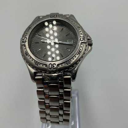 Fossil Blue AM-3198 Black/Silver Women's Watch New Battery