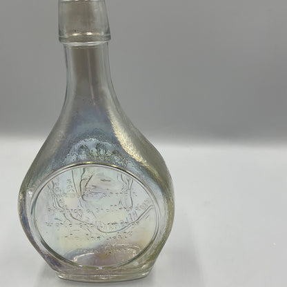 Vintage Wheaton Helen Keller Iridescent Carnival Glass Bottle