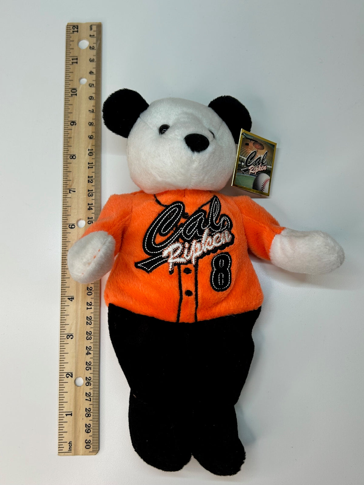 Cal Ripken Jr Limited Edition Commemorative Teddy Bear Orig Tags Drawstring Bag