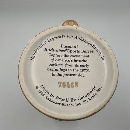 1990 Budweiser Sports Series Baseball Stein with Box Ceramarte Brazil