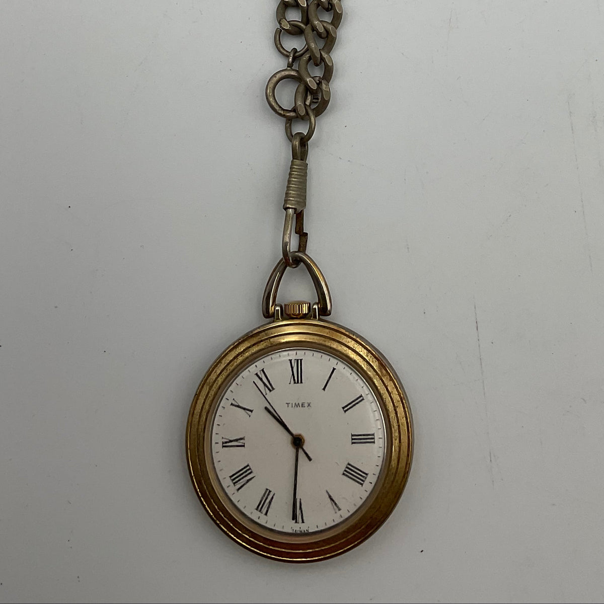 Vintage Timex Goldtone Pocket Watch Engraved Inscribed