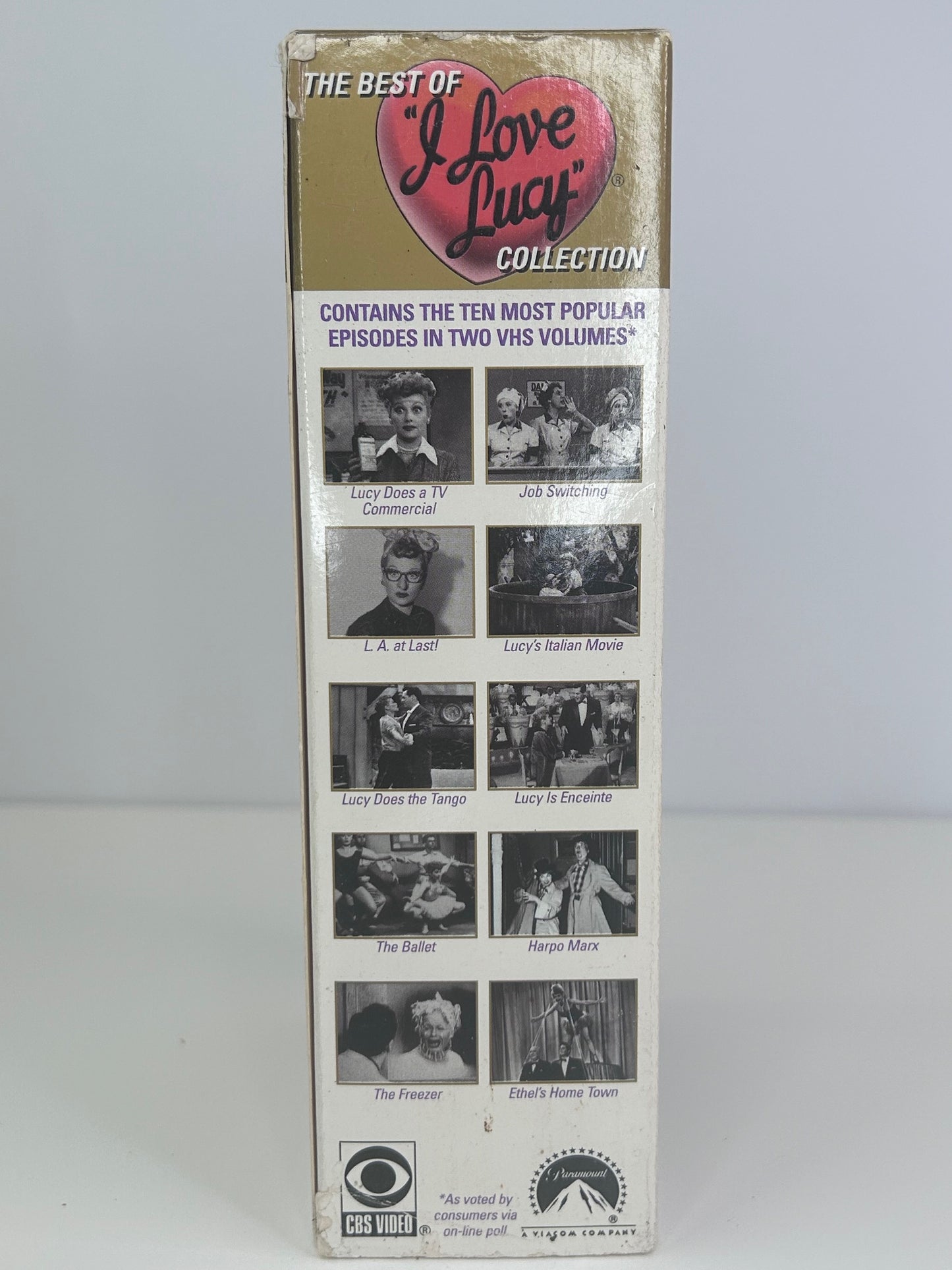 The Best Of I Love Lucy Collection VHS Tapes Vintage 2003 Volume 1 and 2 Untested