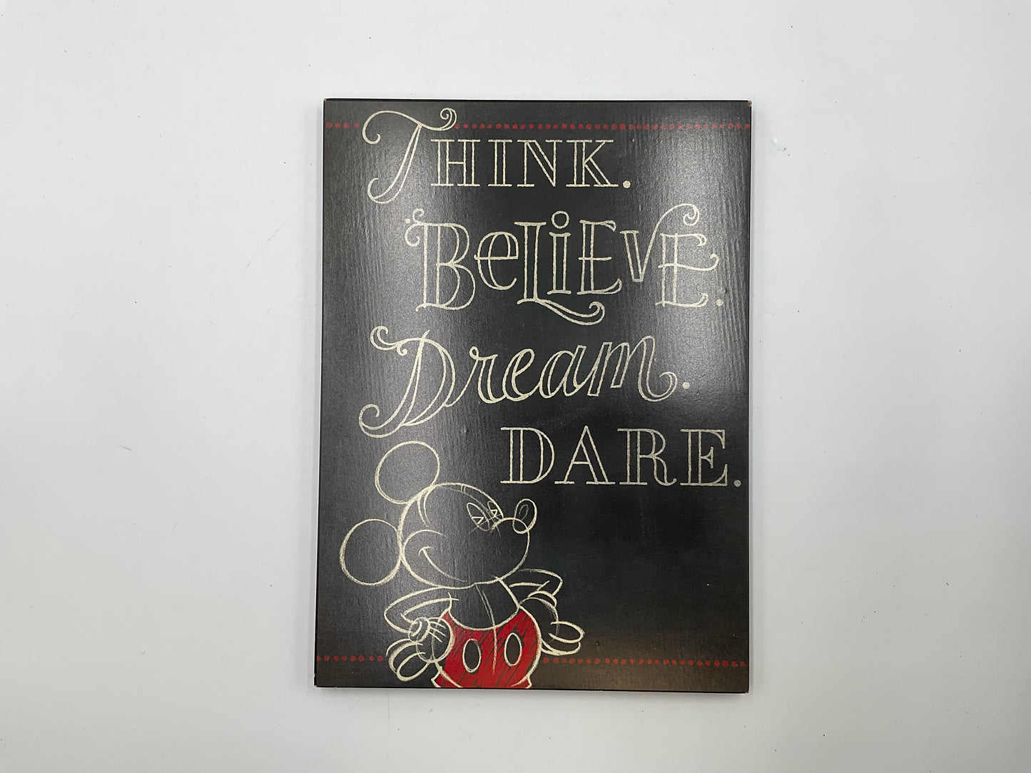 Disney Mickey Mouse Dream Think Believe Dream Dare Hallmark Plaque