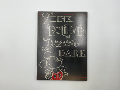 Disney Mickey Mouse Dream Think Believe Dream Dare Hallmark Plaque
