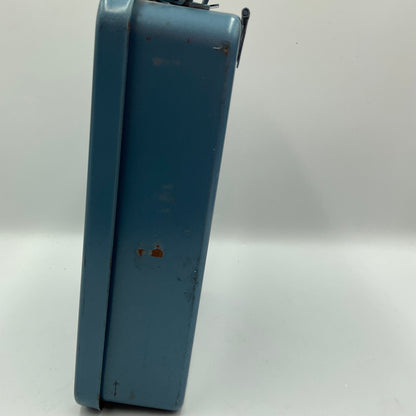 Vintage Blue Metal First Aid Kit