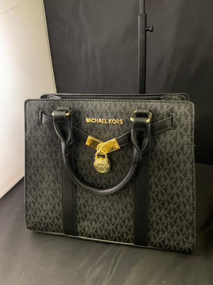 Michael Kors Black MK Design Handbag
