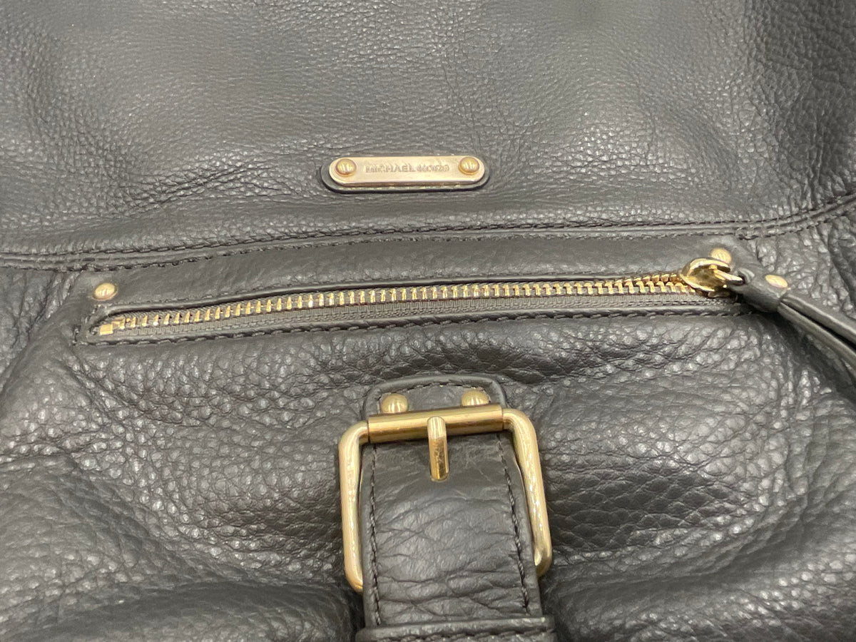 Michael Kors Beverly Black Pebbled Leather Hobo Handbag