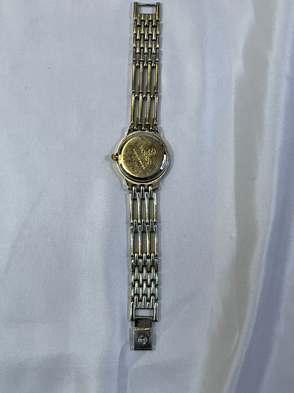 Movado 7777 Silvertone Women's Watch Goldtone Accents Pre-Owned