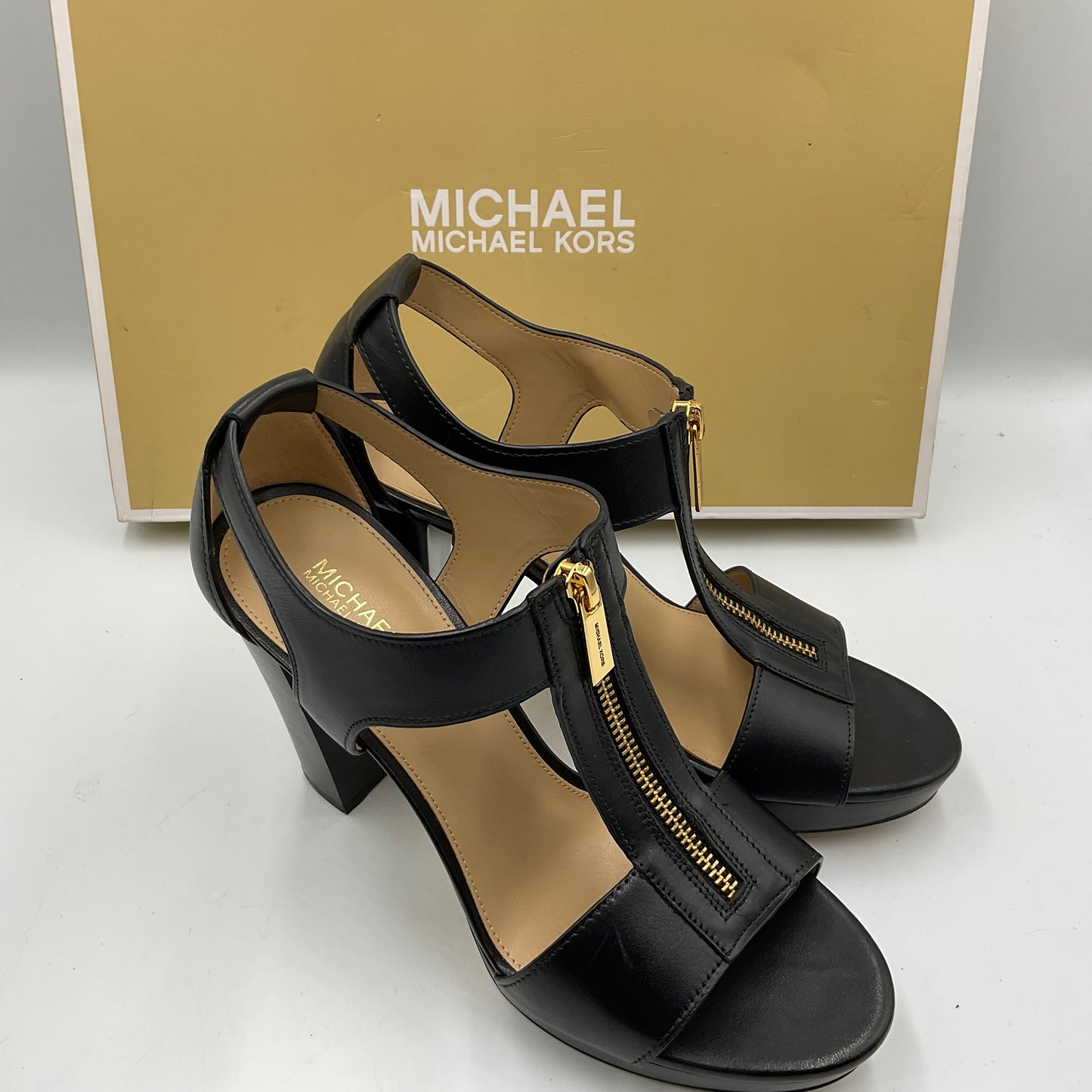Michael Kors Berkley Sandal Black Size 8.5 in Original Box