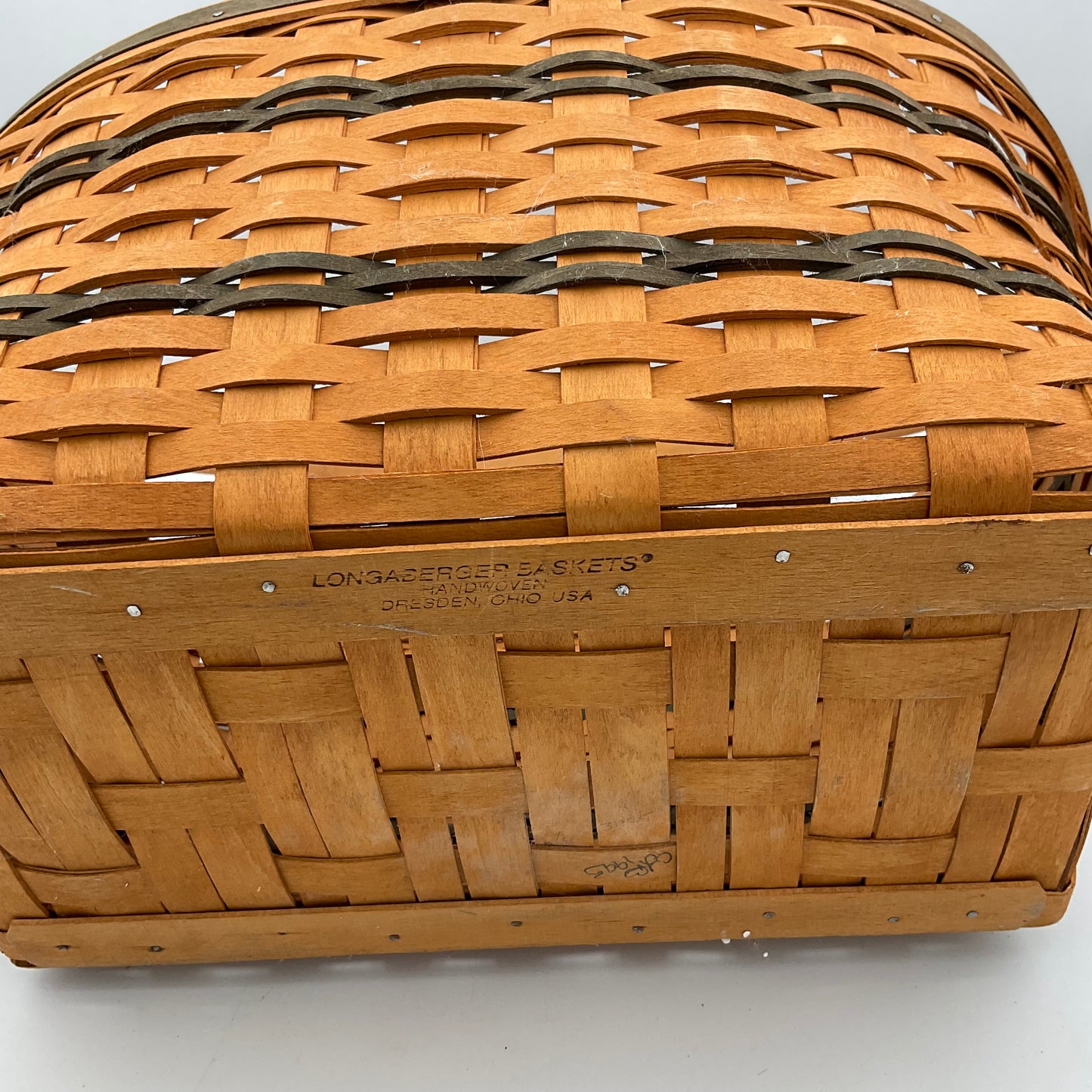 Longaberger Large Oval Shaped Wooden Basket