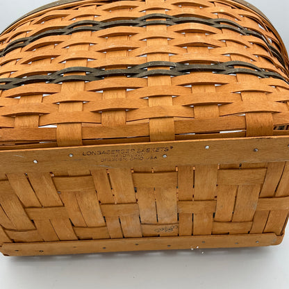 Longaberger Large Oval Shaped Wooden Basket