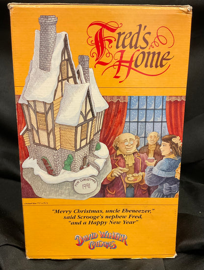 Fred's Home Vintage 1991 David Winter Cottages Handmade Hand-Painted