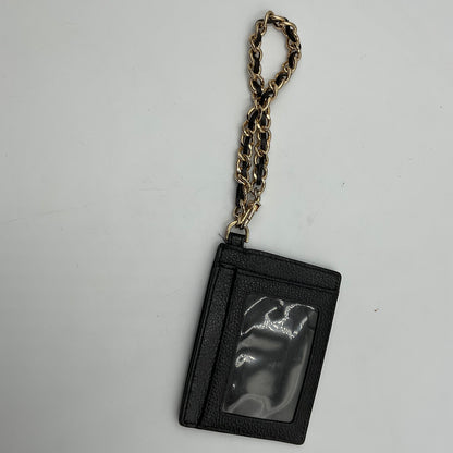 Michael Kors Black Card Holder Wallet with Gold Chain