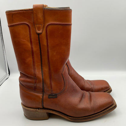 Vintage Wrangler Leather Square Toe Cowboy Boots