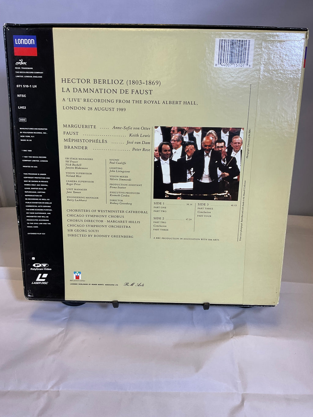 Berlioz La Damnation De Faust LaserDisc Two Laser Disc Video Set Untested