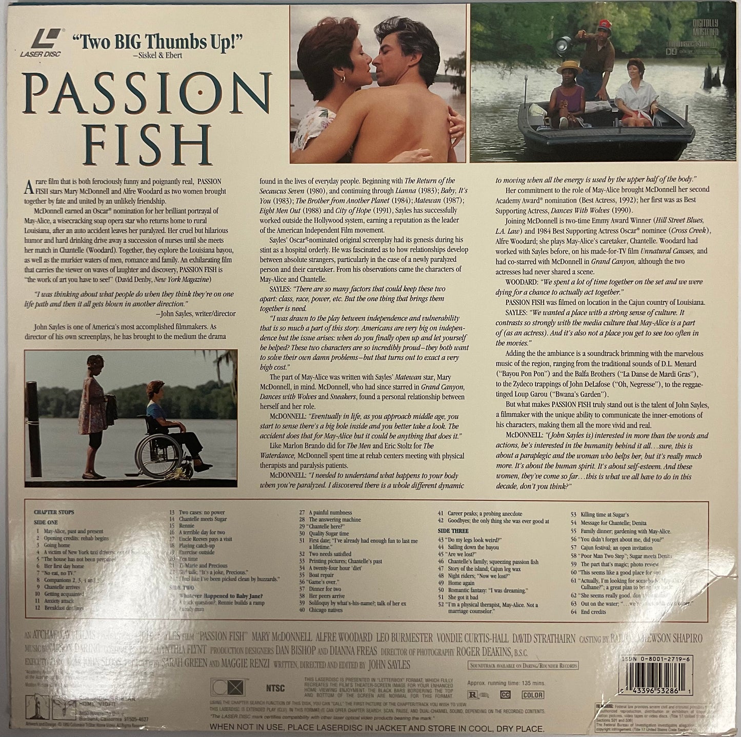 Passion Fish Laser Disc Movie