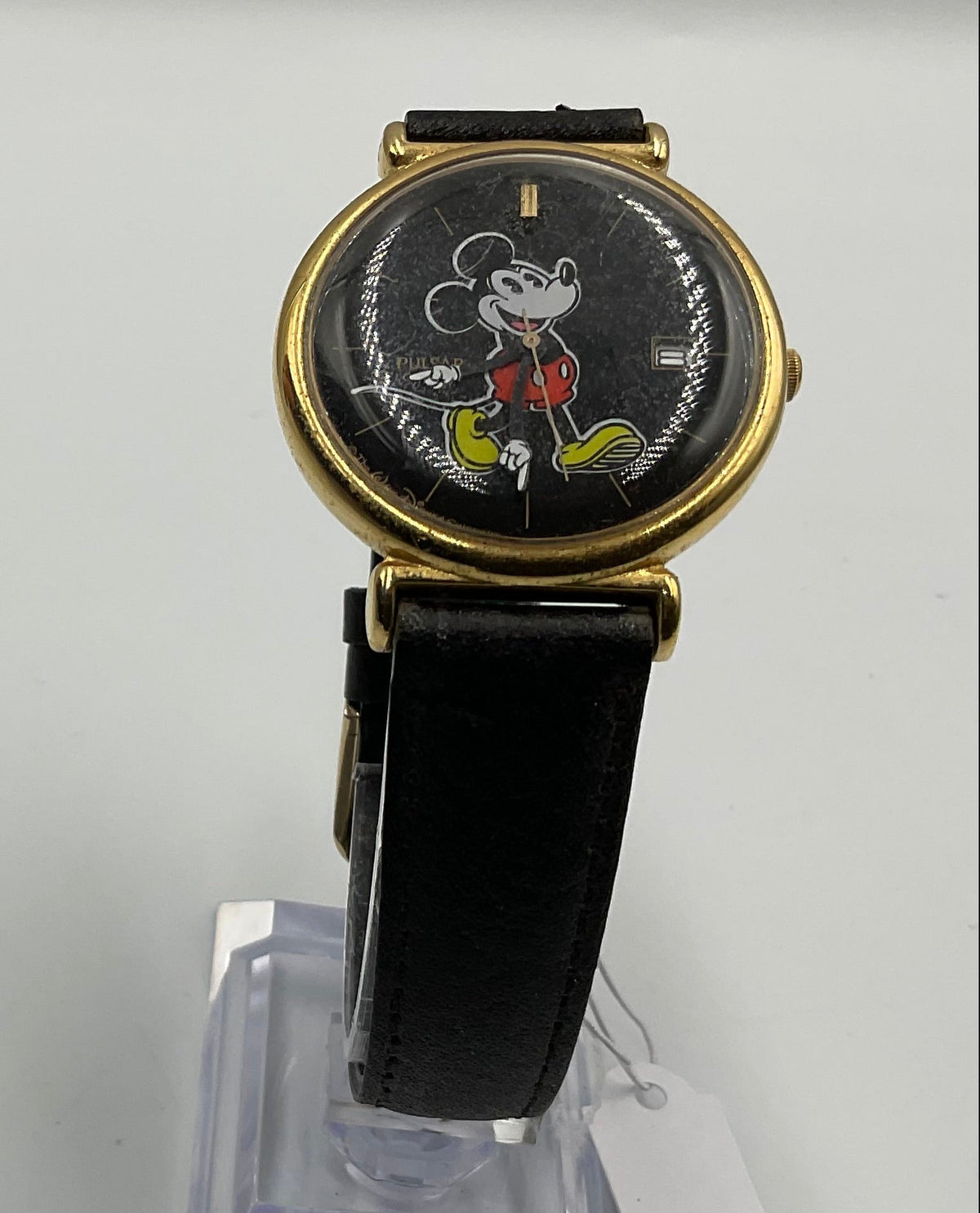 Disney Vintage Mickey Mouse Pulsar Analog Quartz Watch New Battery