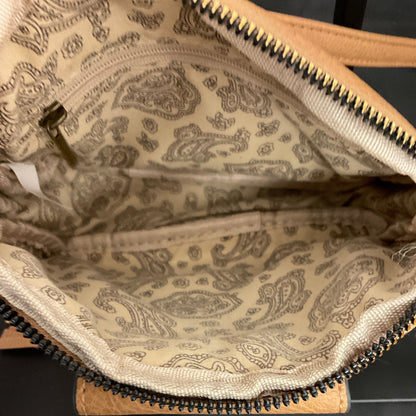 Beige Revive Vintage Leather Crossbody Bag